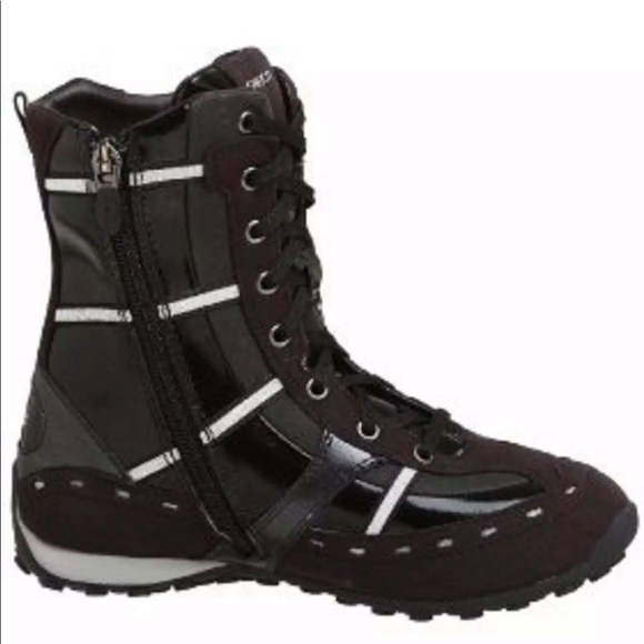 GEOX GIRLS SNEAKERS BOOTS WATERPROOF BLACK SZ 13 - Picture 6 of 7